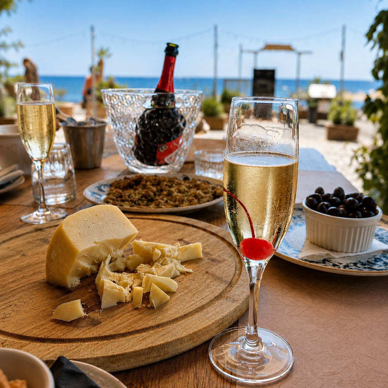 Premium beach service beside the sea at Ariale